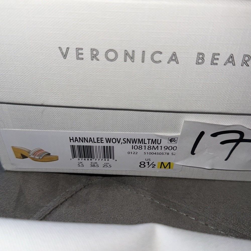 NWT, Veronica Beard woven sandals with wooden heel - Picture 11 of 12